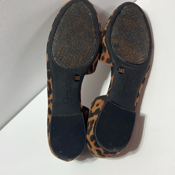 Jessica Simpson leopard pattern ballet flats with silver accent on heel Size 7.5 - Picture 5 of 7